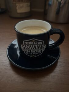 So, jetzt erst einmal einen Caffè